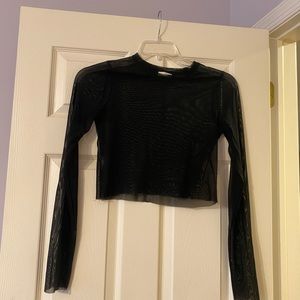 Aritzia cropped mesh top